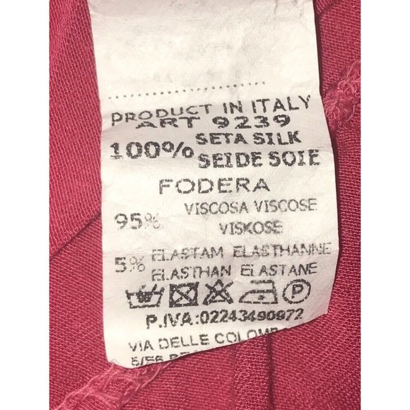 JS J S Millenium Hot Pink Silk Flutter Sleeves Boho Flowy Top Size ?? See Meas - Picture 6 of 6